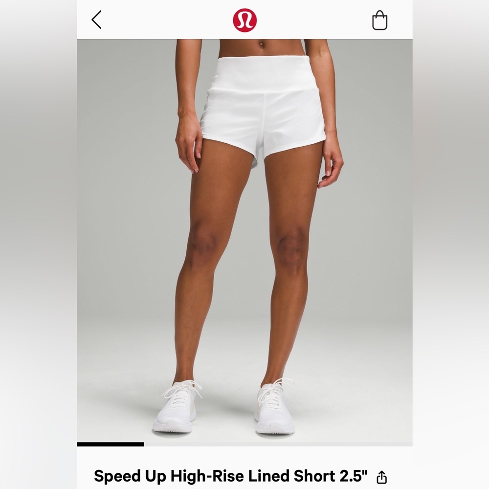 Lululemon speed up shorts size 8